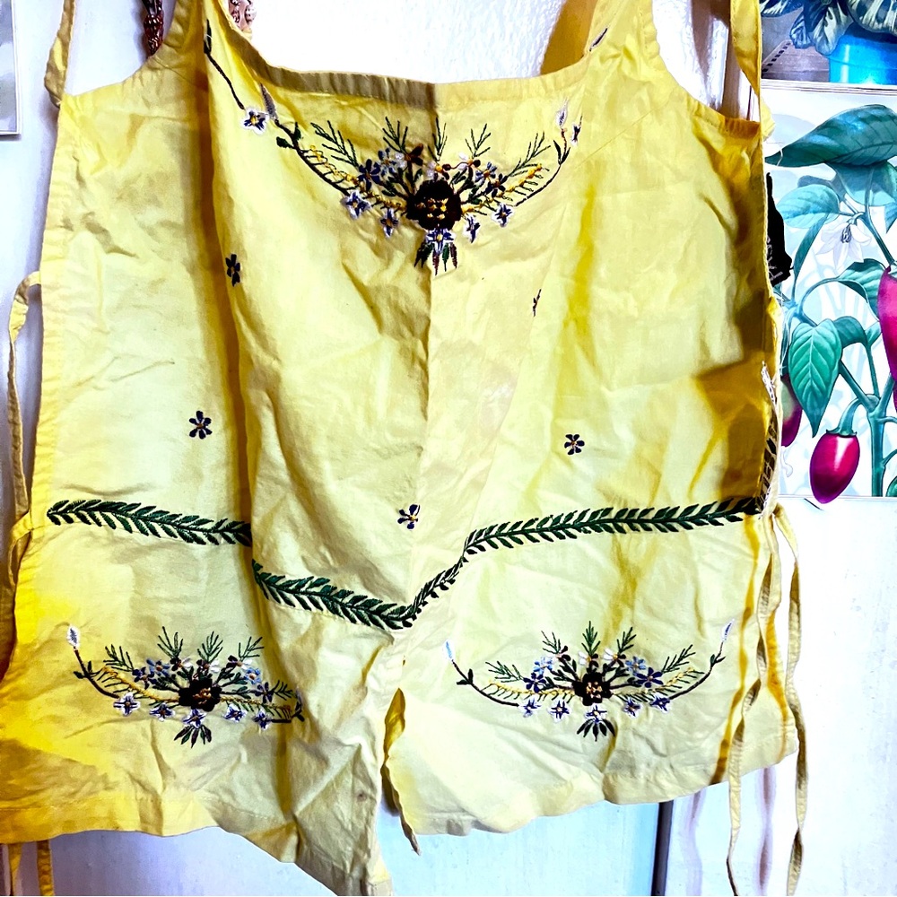 Embroidered Yellow Women's Top